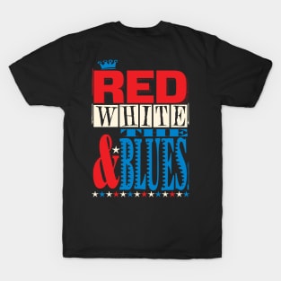 Red, White & the Blues Retro Poster T-Shirt